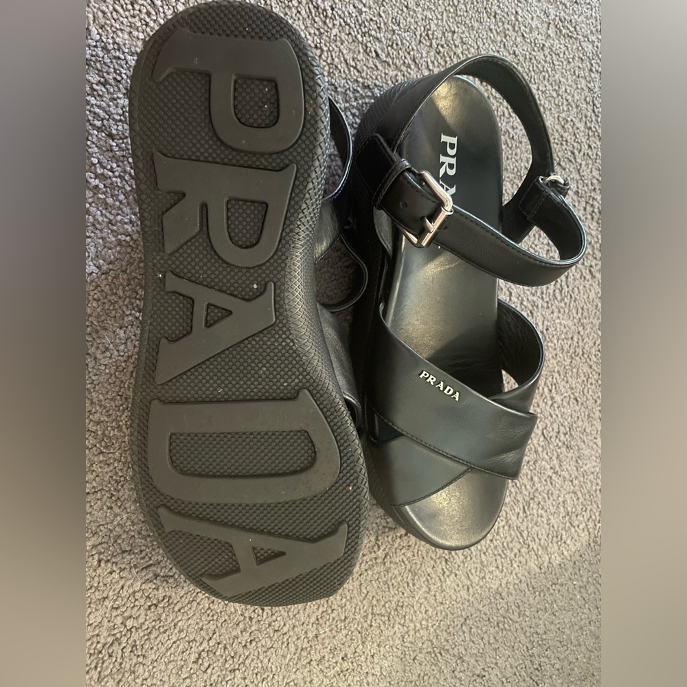 Prada platform strappy sandals
